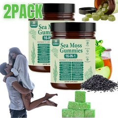 16 in 1 Organic Sea Moss Gummy Irishmoss Extract 6000Mg Green Apple Flavor