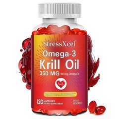 350mg Antarctic Krill Oil 120 Caps with Omega-3 EPA DHA,Heart & Cardiovascular