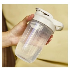 Protein Shaker Bottle 400ML/16Oz w. Shaker Ball for Protein Shake, Shaker Bot…