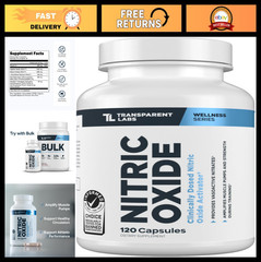 Nitric Oxide Booster for Men & Women – Arginine Nitrate, Betaine, Pine Bark – 12
