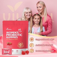 VivoNu Vaginal Probiotic Gummies Women pH Balance Yeast Flora Cranberry Vitamin