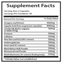 Aloe Vera Leaf – CANDIDA AWAY – Caprylic acid – Reishi mushroom extract – 1 BOTL
