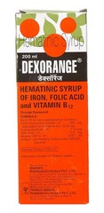 Dexorange Hematinic Syrup with Iron, Folic Acid & Vitamin B12 -200ml