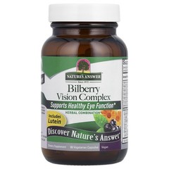 Nature s Answer Bilberry Vision Complex 60 Vegetarian Capsules Cruelty-Free, GMP