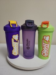 Purple & Green Galaxy & Infrared 28 Oz Ghost Shaker Bottles, Lot Of 3
