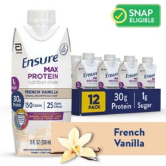 Max Protein Nutrition Shake French Vanilla 11 Fl Oz 12 Count 30 Grams of Protein