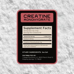 Lineage Provisions Micronized Creatine Monohydrate with Sea Salt – 2 PACK