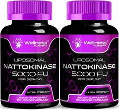 Nattokinase Supplement Capsules 5000 FU, Third-Party Tested Nattokinase – Enz…