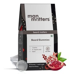 Man Matters Beard Gummies for Men Thicken Beard, Stimulates Beard Follicles