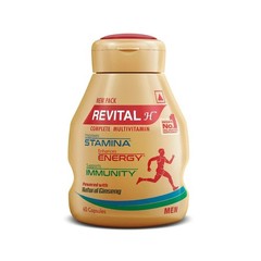 Revital H Multivitamin For Men With Natural Ginseng & Zinc & 10 Vitamin 60 Caps