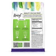 Konsyl USDA Organic Psyllium Husk Powder – 12oz, 60 Servings, Natural Unflavo…
