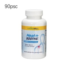 3 Nutraceuticals LivingWell Systemic Enzyme Formula 90 Cap pack Heal-n-Soothe