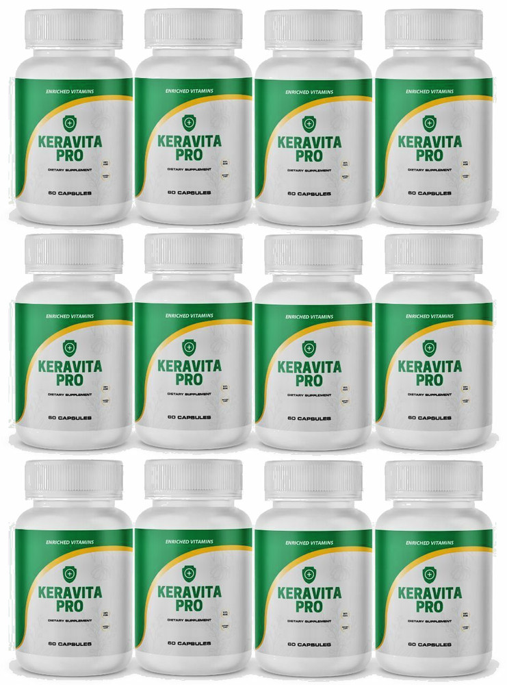 Keravita Pro – Natural Hair & Nail Growth Formula -720 Capsules , 12 Bottle