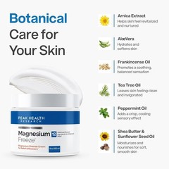 Magnesium Freeze – Topical Magnesium Cream with Niacinamide for Joints, Low B…