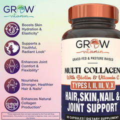 Multi Collagen Types I, II, III, V, & X – 90 Capsules
