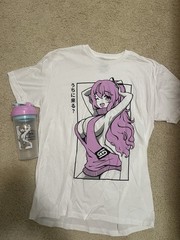 Waifu Cups GG 24 oz Plastic Shaker Bottle and T-Shirt Collection Multicolor
