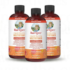 Mary Ruth’s Multivitamin + Hair Growth | 3 Pack | Peach Mango 15.22 oz brand…