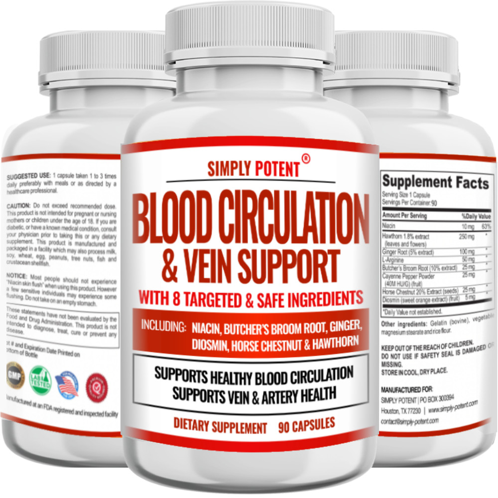 Blood Circulation & Vein Support | Blood Flow, Artery Health, Leg Vein Support