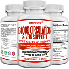 Blood Circulation & Vein Support | Blood Flow, Artery Health, Leg Vein Support