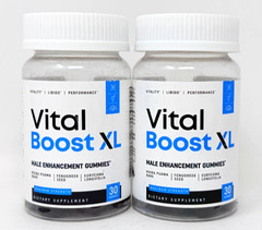 (2 Pack) Vital Boost XL Male Enhancement Gummies VitalBoost XL 60 Gummies BLUE
