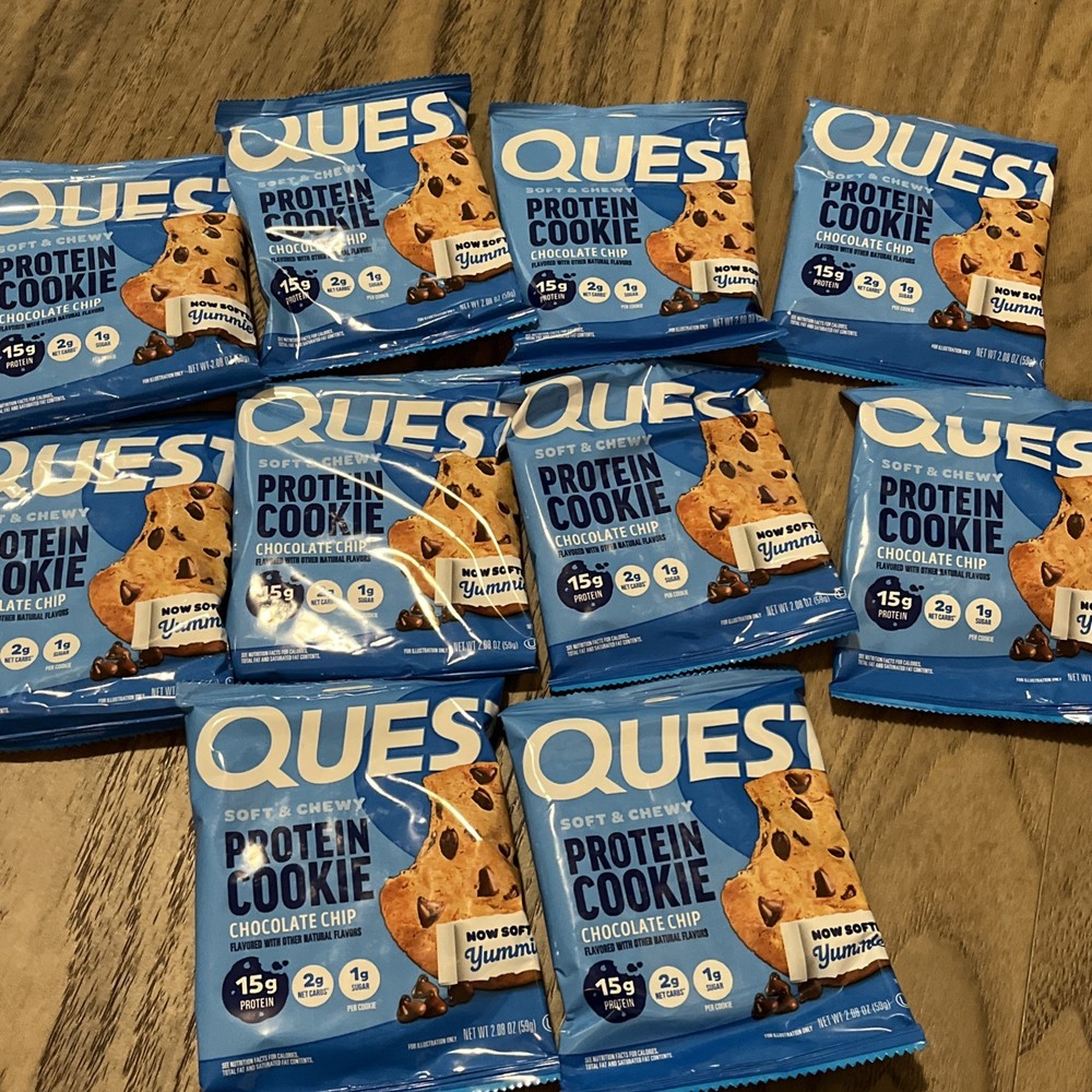 Quest Soft & Chewy Protein Cookie, High Protein, Chocolate Chip, 10 Count 6/24