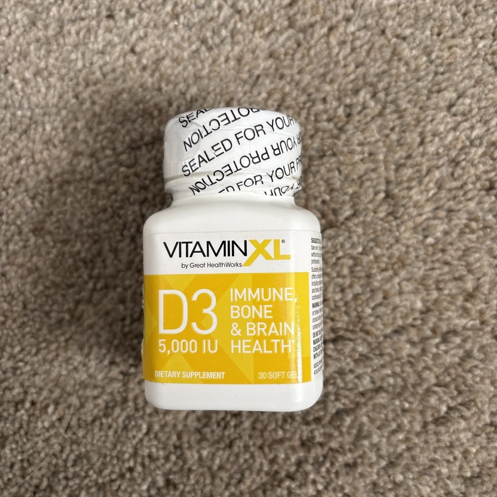 OmegaXL VitaminXL D3 High Potency Daily Vitamin D 5000 IU 125mcg Exp. 12/26