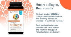 youtheory Verisol Collagen Concentrated Effect 345 Tablets Skin Elasticity