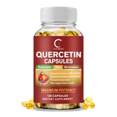 Quercetin with Bromelain & Zinc 1000mg per Serving, 120 Vegetarian Capsules