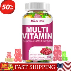 Nature’s Nutrition Multivitamin Gummies for Adults-Biotin,Vitamin C,B12 – 60 PCS