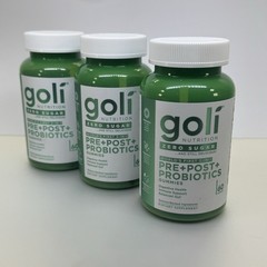 Goli Zero Sugar Pre+Post+Probiotics Gummies 60 Ct 3 Pack NEW Exp 01/2027