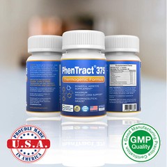 PhenTract375® PhenPhen Extreme Strong Diet Pills Fat Burn Energy Charger 2 PACK