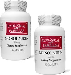 Ecological Formulas 600 mg Monolaurin – Two Individually 90 Count (Pack of 2)