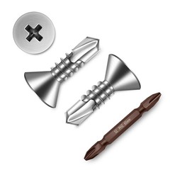 Mywish (600Pcs) #8 x 1/2″ Self Tapping Screws for Metal, Flat Phillips Head 4…