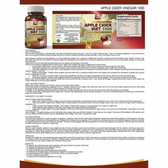 Apple Cider Vinegar 1500mg Weight Management & Cholesterol 660 Heart Supplement