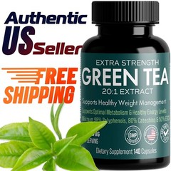 Green Tea Capsules 6000mg, EGCG Fat Burner Weight Loss, Energy & Detox 140 caps