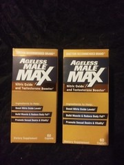 2~Pack AGELESS MALE MAX 60 Caplets Per Box New In Box 01/2027+