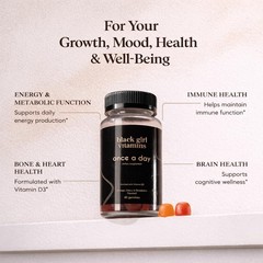 Black Girl Vitamins Once a Day – Womens 60 Count (Pack of 1), Red