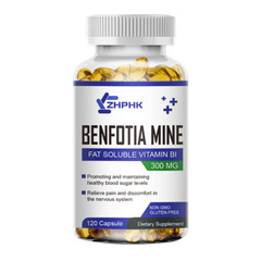Benfotiamine 300mg, 120/240/480 Veg Capsules, Fat Soluble Thiamine Vitamin B1