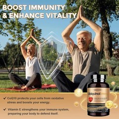 ZEBORA Ubiquinol CoQ10 200mg 120 Softgels 4in1 Heart Energy Antioxidant Gluten