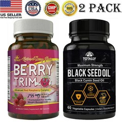 Red Raspberry 799mg Weight Management & Black Seed Oil Immune Support Supplement