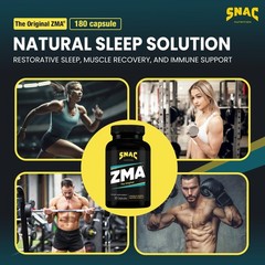 SNAC ZMA The Original Sleep & Recovery Supplement – 90 Count (Pack of 2)