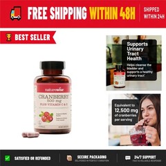 NatureWise Cranberry Pills 500mg – Urinary Tract Health – 60 Capsules