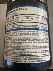 ALLMAX ESSENTIALS R-+ALA 60. CAPSULES. EXP 9/2026
