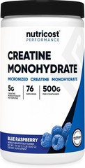 Nutricost Creatine Monohydrate | Blue Rasperry | Powder | 500G | 5000mg Per Serv