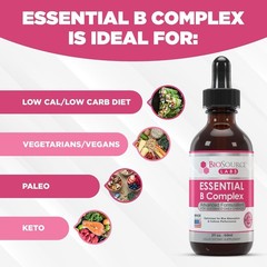 BioSource Labs Essential B Complex-Daily Vegan Vitamin B-Complex Sublingual Liqu