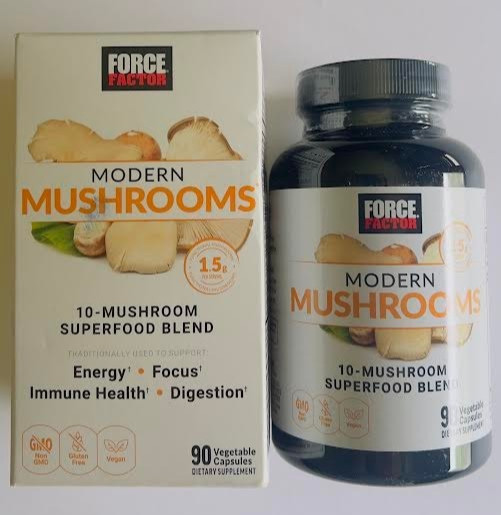 Force Factor Modern Mushrooms 10-Mushroom Blend 90 Capsules Sealed BB: 01/2029