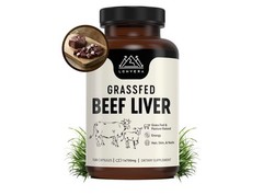 Lonvera Grass Fed Beef Liver 750mg Capsules 120 Count Pasture Raised