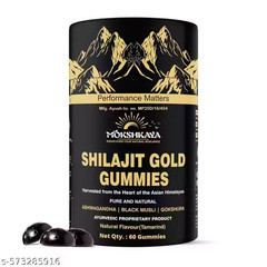 Gold Shilajit Gummies with Ashwagandha Natural Vitality & Stamina Support
