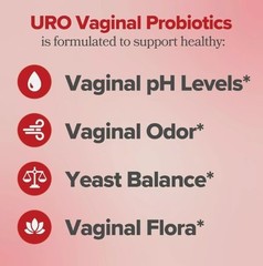 URO Positive Vaginal Probiotics Balance pH forWomen Prebiotic Packs 60ct 3x