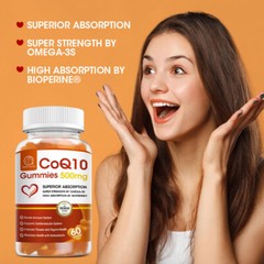 60/120/240Pcs Coenzyme Q-10 CoQ10 Gummies 500mg Heart Health Energy Support